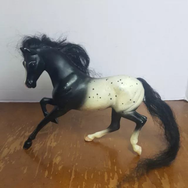 breyer grand champion appaloosa dapple black and white mare - kitbash