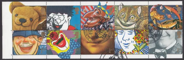 GB 1991 Smiles Greetings set block of ten SG 1550 - 1559  fine used