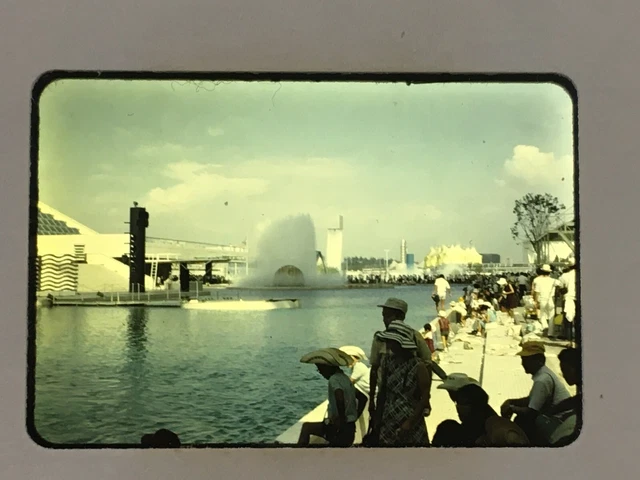 1971 35mm Slide EXPO 1970 Osaka Wide Angle Shot w/ Telecommunications Pavilion