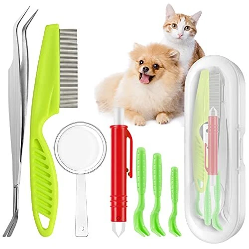 Lot De 7 Tire Tiques Pour Chiens Et Chats,Accessoires Anti Tiques,3 Tire Tique,P