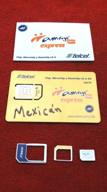 Telcel Mexico HERMOSILLO SIM Card  ACTIVATED for UNLIMITED CALLS,SMS.TRUE