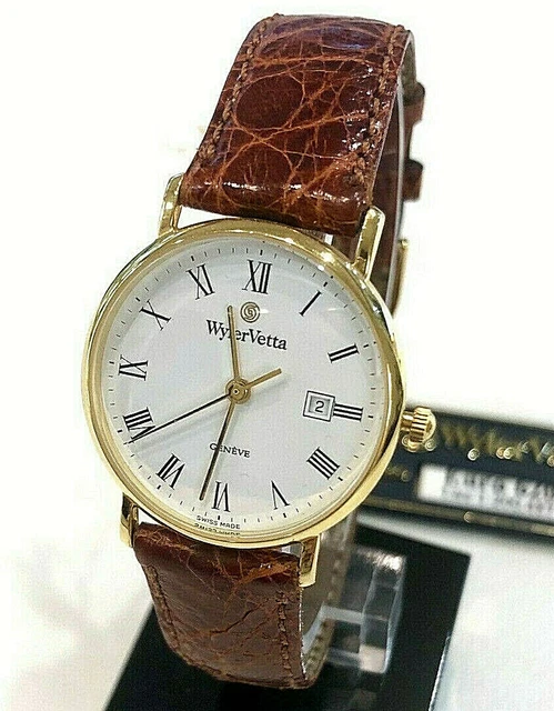 Cinturino orologio vera pelle di coccodrillo semi imbottito nero Cinturino orologio vera pelle di coccodrillo semi imbottito nero
