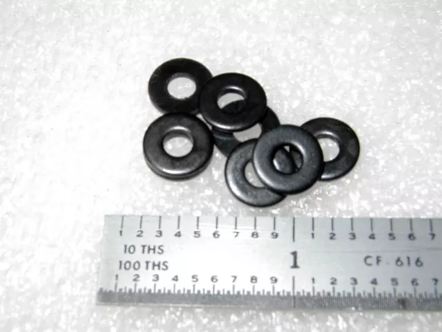 PLAIN FLAT WASHERS  #6 HOLE X 3/8" OD X .031 THICK  BLACK OXIDE STEEL -  200 pcs