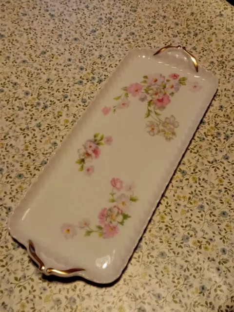 Joli Plat Ancien A Cake En Porcelaine De Limoges Tharaud Modele Decor Virginie
