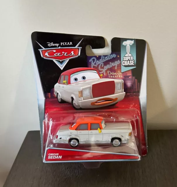 Disney Pixar Cars Super Chase Deluxe Circus Sedan 2014 Mint Conditon