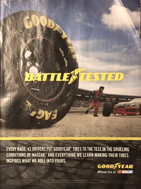 PRINT AD 2013 Goodyear Tires Battle Tested Official Tire Of NASCAR Auto Racing