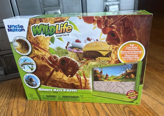 Uncle Milton WildLife Habitats - Giant Ant Farm NEW in box - STEM