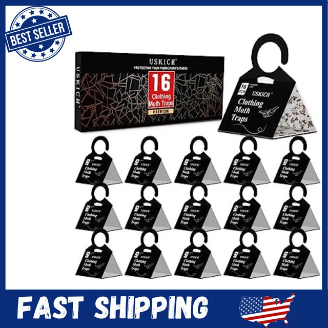 12 Pack Clothes Moth Traps Strength Pheromones Sticky Glue Closets Carpet Moths