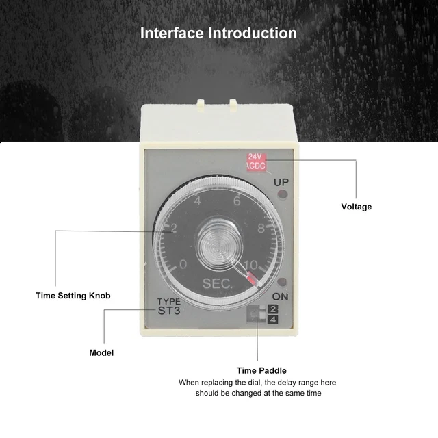BERM TIME RELAY Adjustable Power On Timer Delay Accessory Replacement