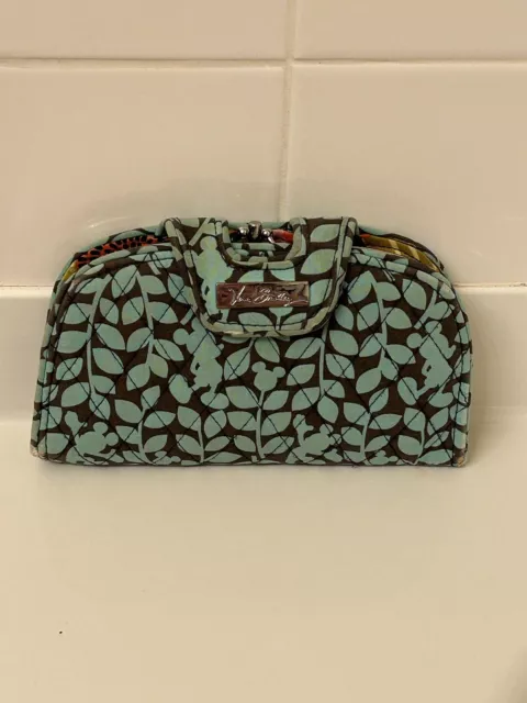 Vera Bradley/Disney Green/Brown Mickey’s Perfect Petals Quilted Clutch/Wallet