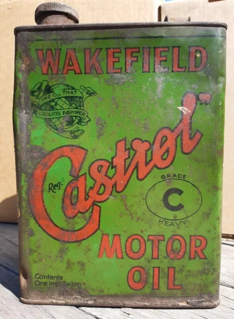 Early Castrol Wakefield C Motor Oil 1 Gallon Tin Australia