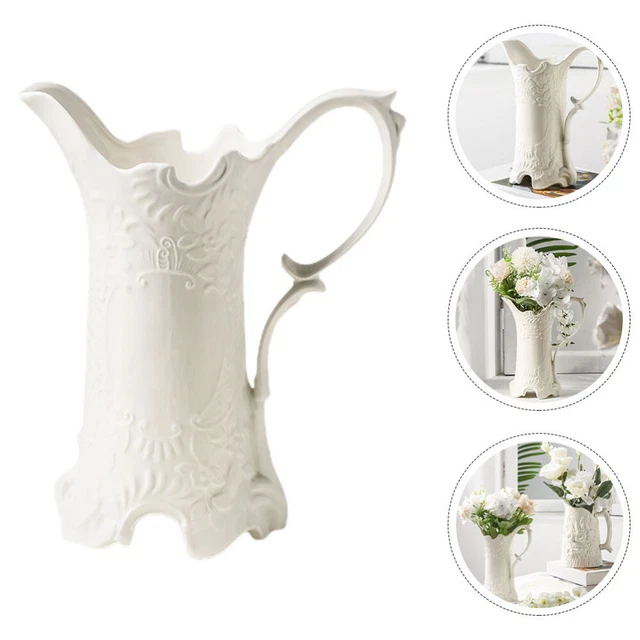 Vaso Da Tavolo In Ceramica Design Moderno Champagne E Argento 27x25 Cm - Gilde