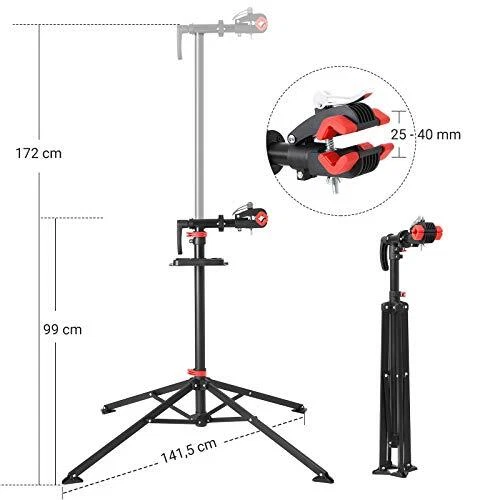 SONGMICS Cavalletto per Riparazione Bici con Ripiano per Attrezzi Magnetico P... 5