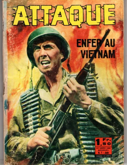 Attaque 1 Enfer Au Vietnam  Rare Roman Photo Petit Format 1966