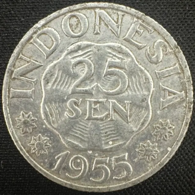 Indonesia 25 Sen 1955 Kayihan coins T99