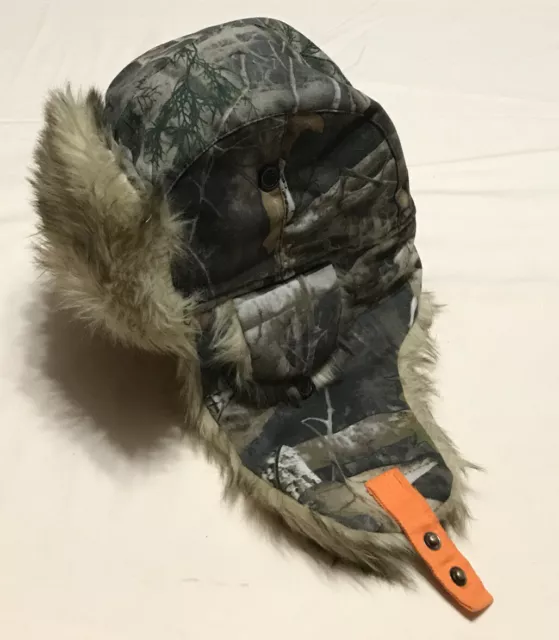 CAMO TRAPPER HAT Camouflage Faux Fur Trim Russian Hat Earflaps Winter Warm  Ski £9.99 - PicClick UK