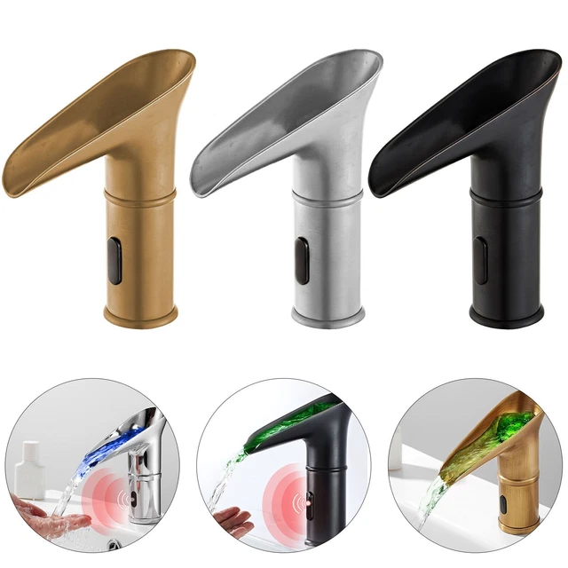 Rubinetti acqua calda e fredda rubinetto cascata rubinetti bagno cambio colore led