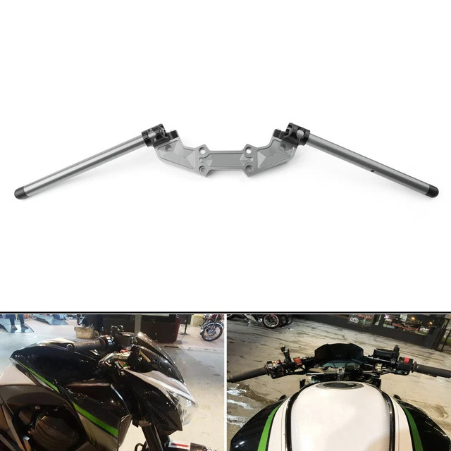 CNC Clipon Adapter Plate & 22mm Handlebar Kit For Kawasaki Z800 2013-2018 TI