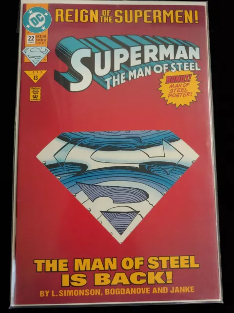 Superman: The Man of Steel #22 [Die-Cut Cover Edition] (Jun 1993, DC)