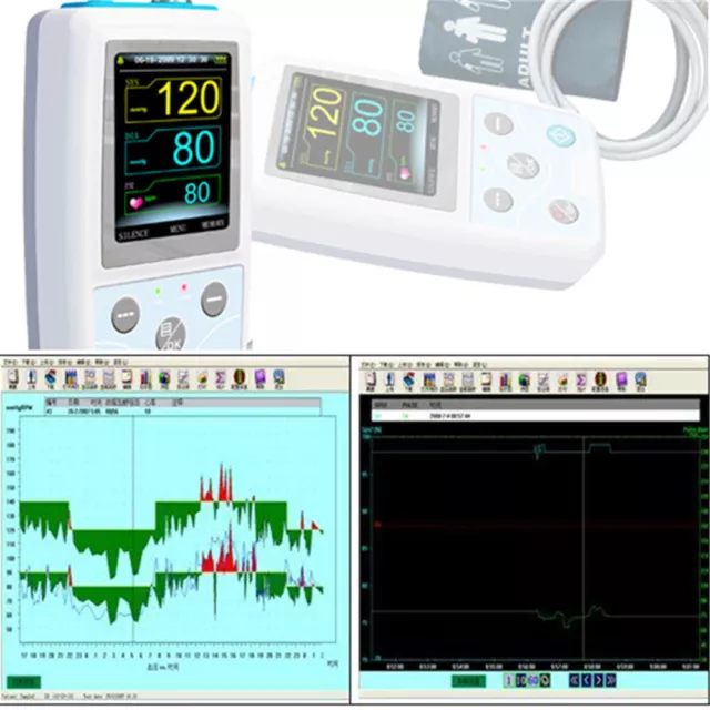 Ambulantes Blutdruckmessgerät ABPM50 PC-Software 24h NIBP Holter Blutdruckgerät