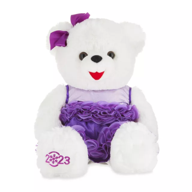2023 WalMART CHRISTMAS Snowflake TEDDY BEAR White Girl 20" Purple outfit New w/T