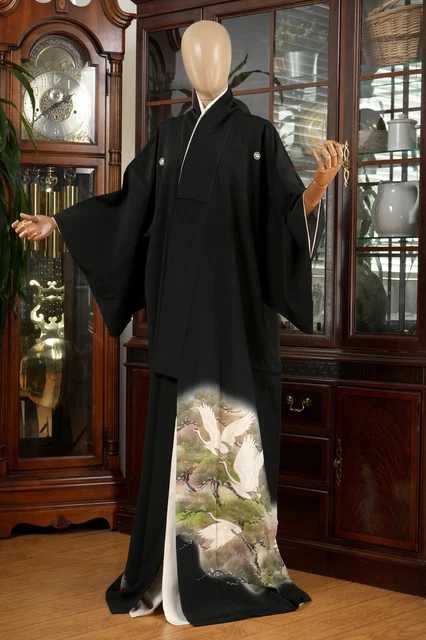 Dear Vanilla Japanese Tomesode Kimono Women's Authentic Japan Made Vintage