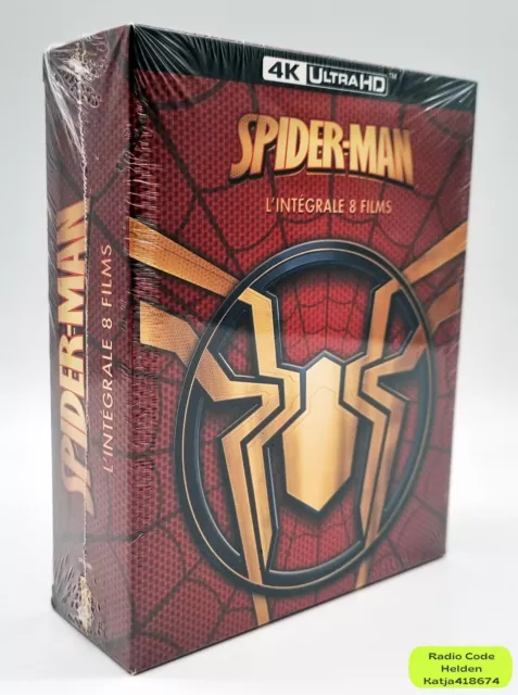 Spider Man 4K Blu-ray Box mit 8 Filmen UHD Deutsche Sprache NEU & OVP