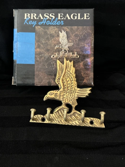 Solid Brass Eagle Key Holder  New 3” X3”