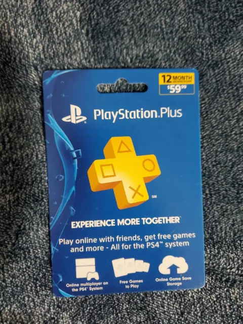 PlayStation Plus 12 Month - 1 Year Membership Subscription Card PS4