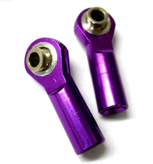 06048 1/10 Alloy Pulling Arm Track Rods Ends Joints x2 RC Purple Left Right M4