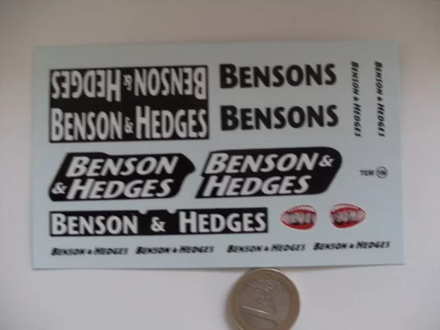 decals decalcomanie avec benson & hedges  1/18