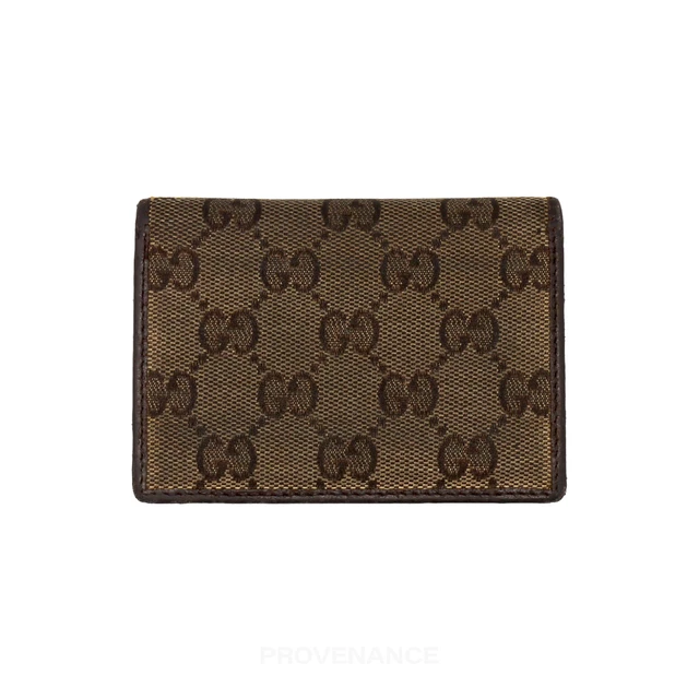 🔴 Gucci Pocket Organizer Wallet - GG Canvas Brown