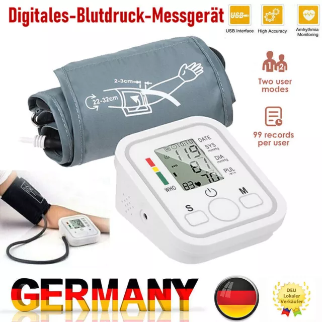 Digital Blood Pressure Monitor Upper Arm LCD Blood Pressure Monitor Automatic Pu