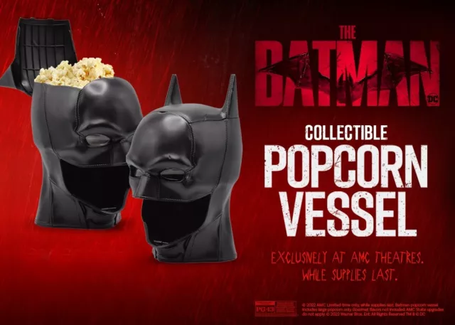 THE BATMAN 2022 AMC Limited Cowl Mask Popcorn Bucket Vessel Brand New ...
