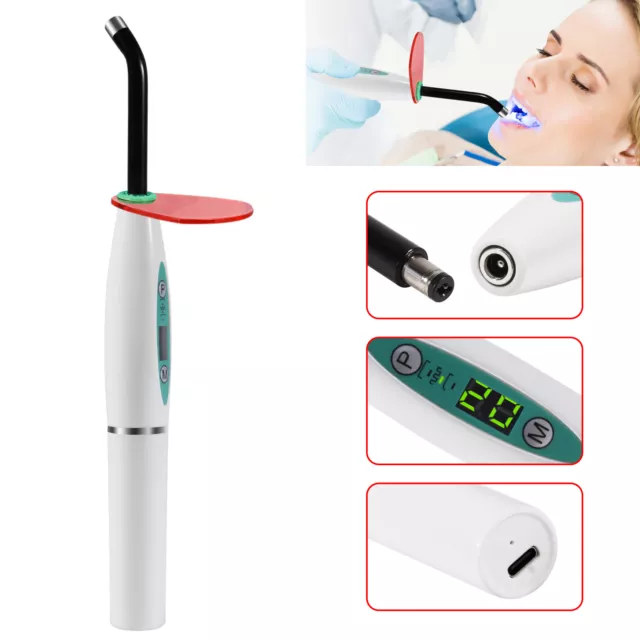 Dental Wireless Cordless LED Cure Curing Light Lamp 2300mw 5W Resin Cure MX