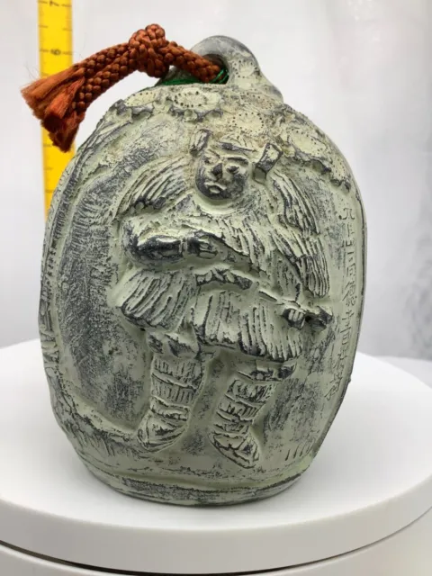 Campana in argilla giapponese Ceramica Dorei Antiquariato asiatico Tuyama...