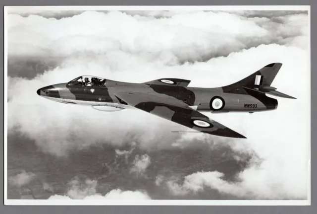 Hawker Hunter F6 Ww593 Grosses Original Vintage Hersteller Foto Raf