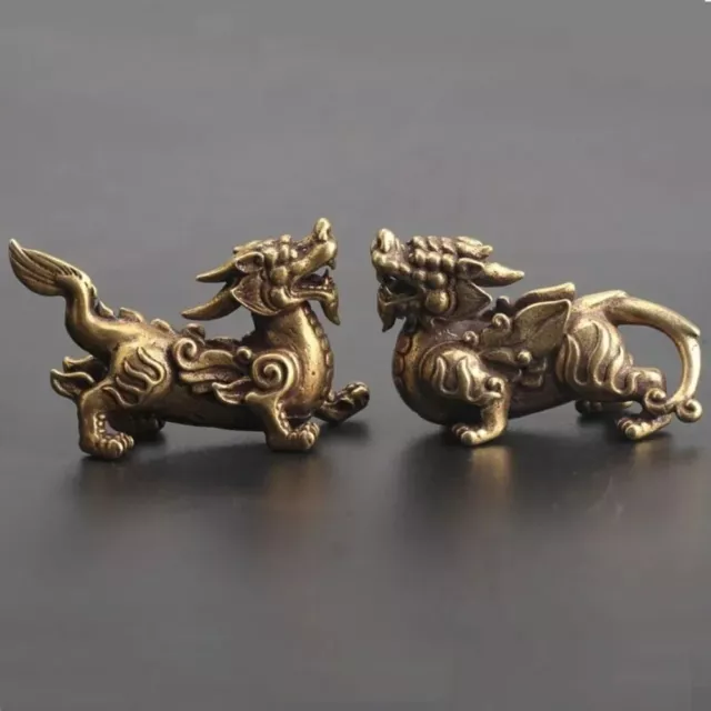 Solid Pixiu Tea Pet Antique Mythological Animals Ornaments  Tea Pet