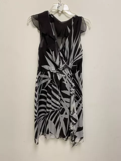 Milly Palm Leaf Print silk Dress floral sleeveless size 6
