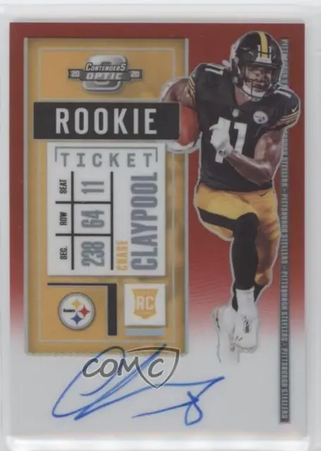 2020 Panini Contenders Optic Ticket RPS Red /199 Chase Claypool Rookie Auto RC