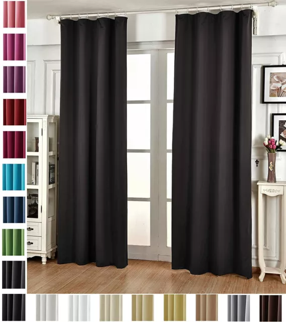 WOLTU Tenda Oscurante con Occhielli Tende Drappeggi Opache Finestra 135 x 245 cm