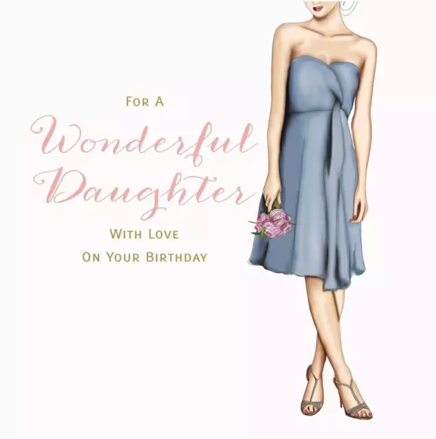 LARGE Daughter Birthday Card   - 8.25 x 8.25 Inches - Mary Kirkham