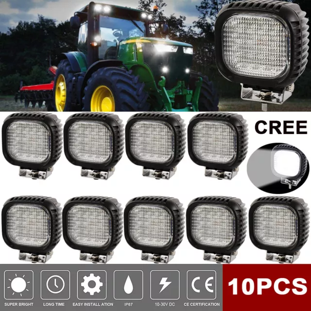 10x 48W 5" LED Arbeitsscheinwerfer Offroad Scheinwerfer 9-30V für Jeep SUV Bagge