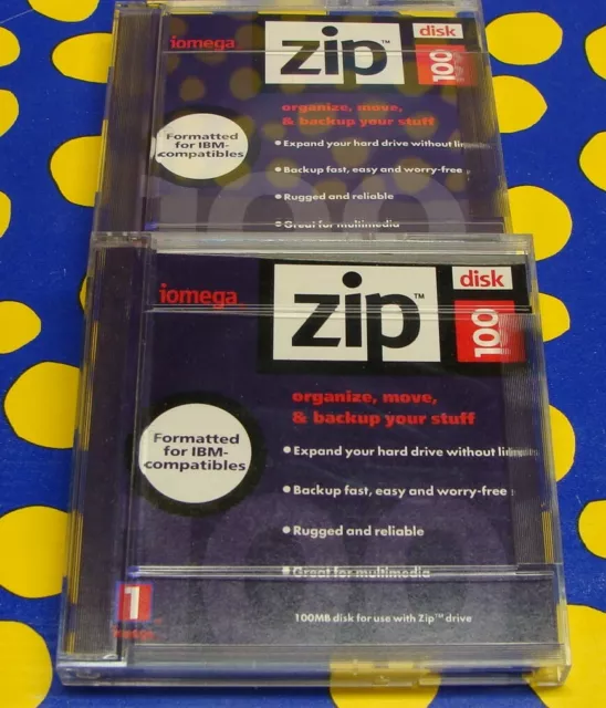 Iomega Zip 100MB Disk formatted for IBM and checked for bad areas, REFURBISHSED