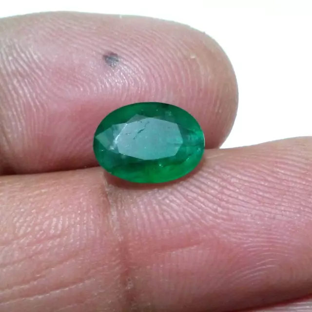 Ultimate Zambian Emerald Oval 2.55 Crt Awesome Green Faceted Loose Gemstone