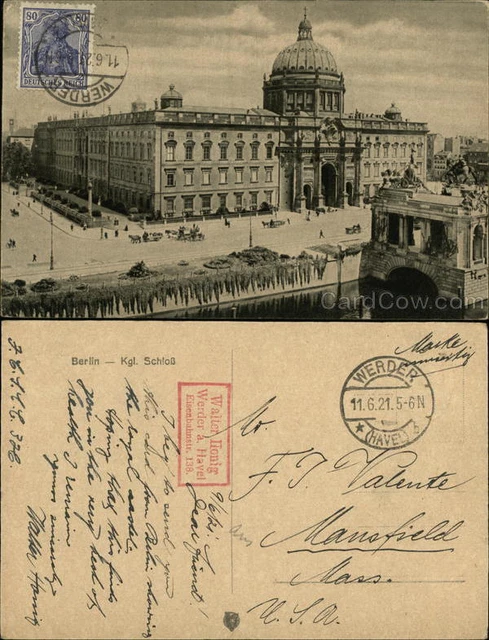 Germany 1921 Berlin Palace Philatelic COF Postcard Vintage Post Card