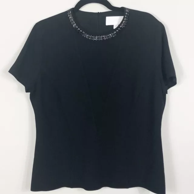 Hugo Boss Black Embellished Dress Top Size 12