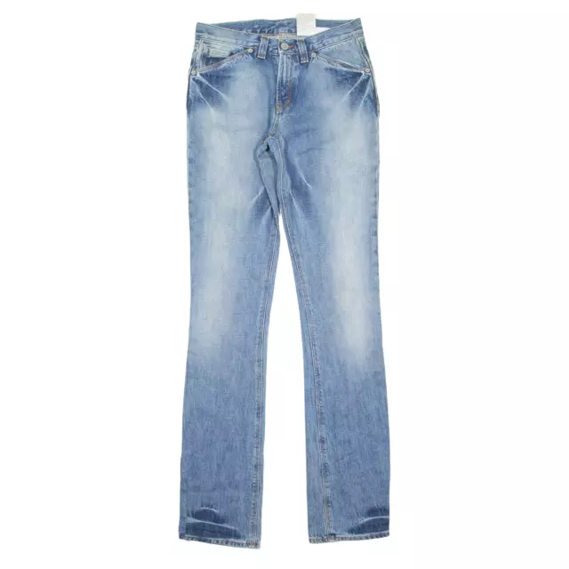 Jeans CALVIN KLEIN blu denim sottili pietra dritta lavaggio donna W26 L34