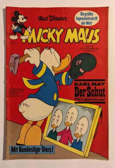 Micky Maus Heft 1964 Nr. 48 mit Gutschein/Schnipp und Sammelbild