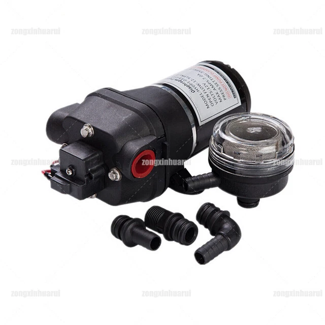 Water Pressure Pump 12V 3.3GPM 35PSI Diaphragm Self Priming for Boat RV Marine